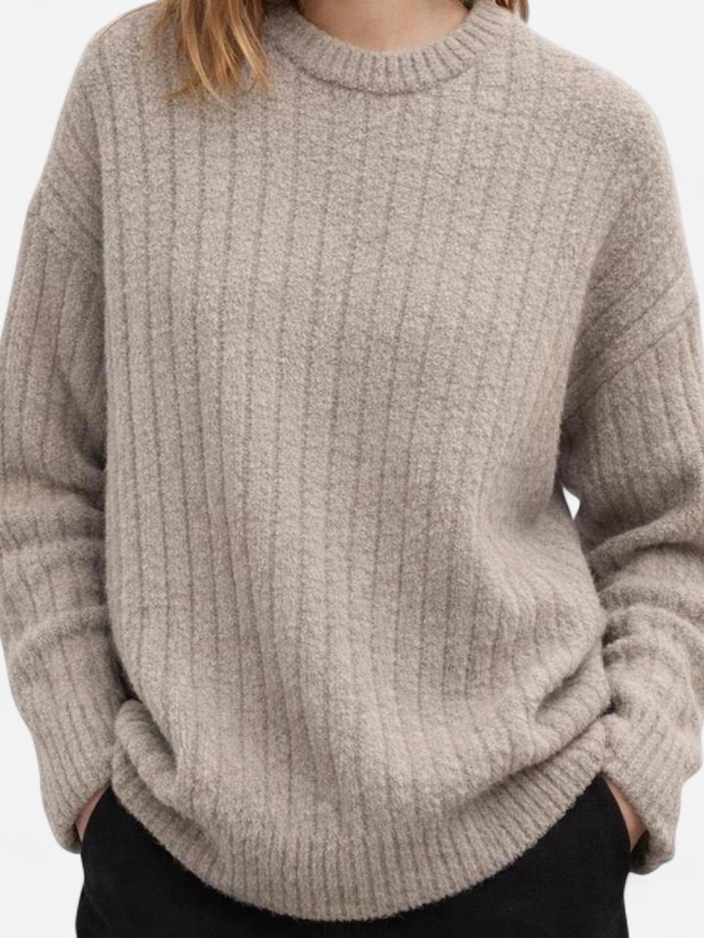 UGG Rizz Rib Sweater XL – Granite – Ultra Soft & Cozy